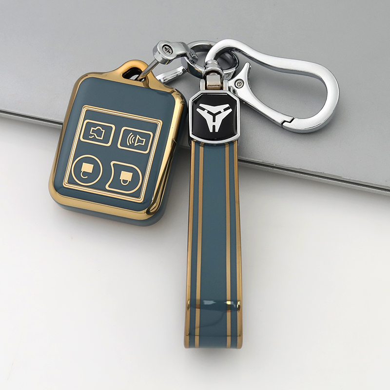 4 Button Blue + Keychain
