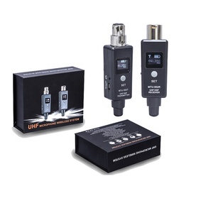 T-8 UHF 20 Frequency Adjustable Microphone Adapter Wired <strong>Mics</strong> to Wireless <strong>Mics</strong> System with Display - Product Image 6