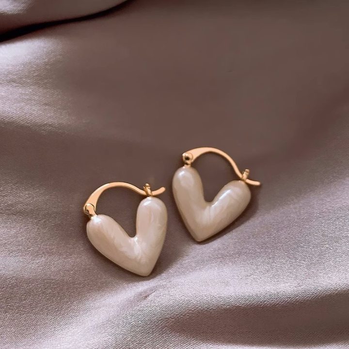 7 boucles d'oreilles d'amour goutte d'huile double face