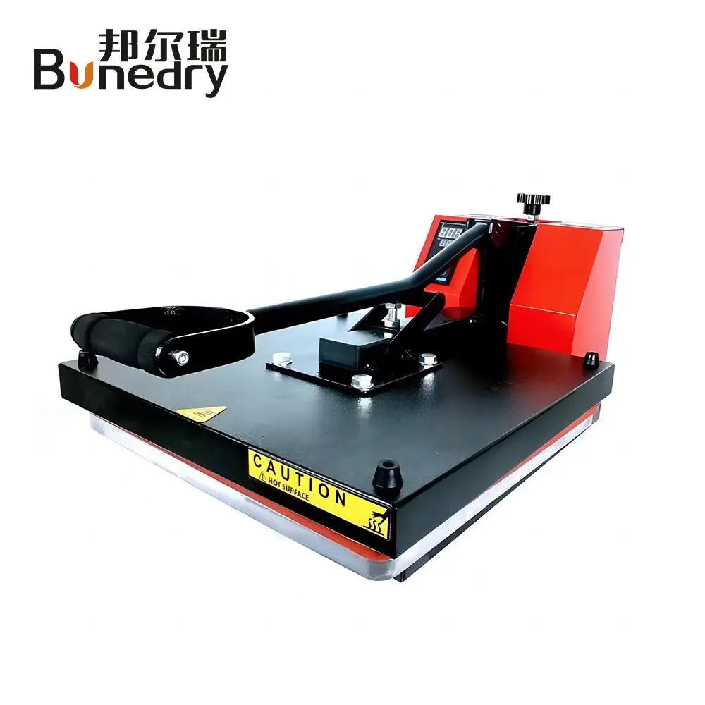 Máquina de prensa de calor eléctrica automática 38*38 Transferencia de placa de alta presión de gran formato Fácil de operar Componentes de prensa de camisetas-Motor