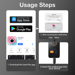 Không thấm nước công nghiệp HD nội soi Camera USB rắn Cáp kiểm tra nội soi với 8 đèn LED ánh sáng - Product Image 5