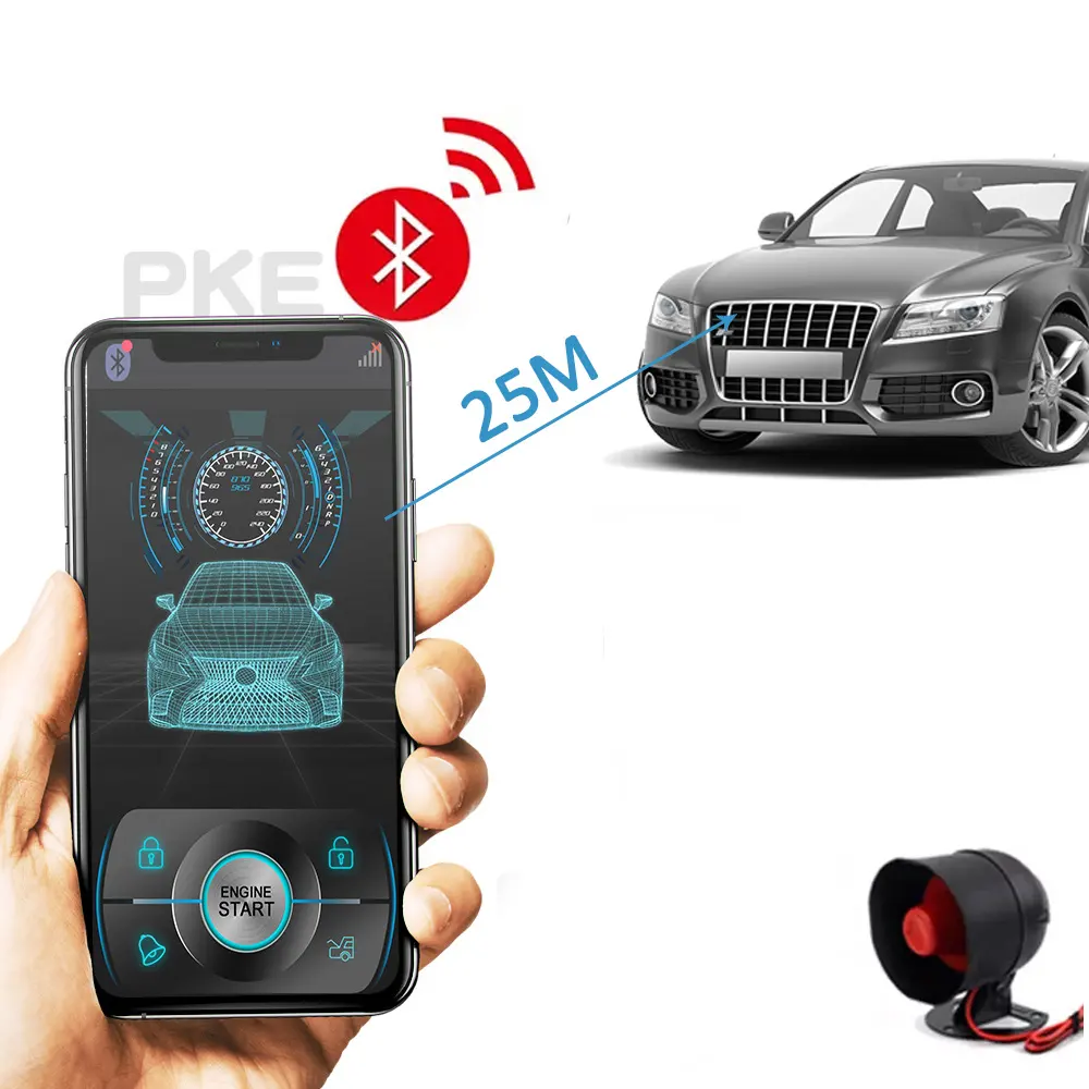 Smart Universal Car One Way cellulare BT telecomando PKE 10m Keyless Entry pke sistema di allarme