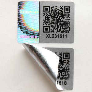 定制打印纸3D激光模切乙烯基防水二维码匹配序列号全息贴纸标签，用于徽标 - Product Image 3