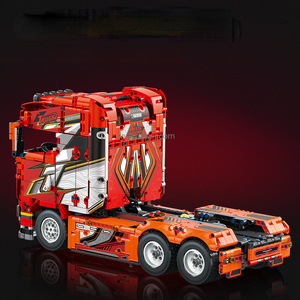 Jie yıldız JJ9070 MOC teknik uzaktan kumanda ağır kamyon tuğla montaj modeli oyuncaklar çocuklar için hediye yapı taşları setleri - Product Image 3