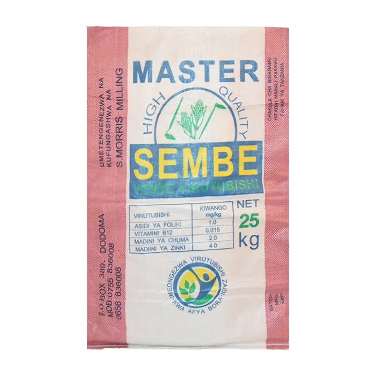 50 kg White pp woven bag packing bag for rice grain feed fertilizer