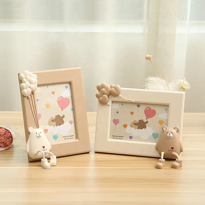 Cute 3D Bear Photo Frame 7 pollici Table Frame regalo di compleanno decorazione della casa Room Kids Photo Frame