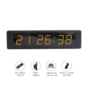 Benutzer definierte gelbe Anzeige LED Mini Desktop Wanduhr Digital Countdown Timer für Meditation Break Yoga Intervall uhr - Product Image 5