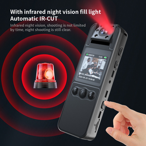 Starlight gece görüş eylem 1.3 ile vücuda takılan kamera inç renkli ekran H82 taşınabilir arka klip ses Video kaydedici kamera - Product Image 5