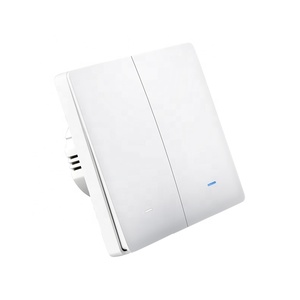 AIスピーカー音声制御wifiライトスイッチEU標準N Lライン2ギャングアルミフレームスマートthingsmartウォールライトスイッチ - Product Image 6