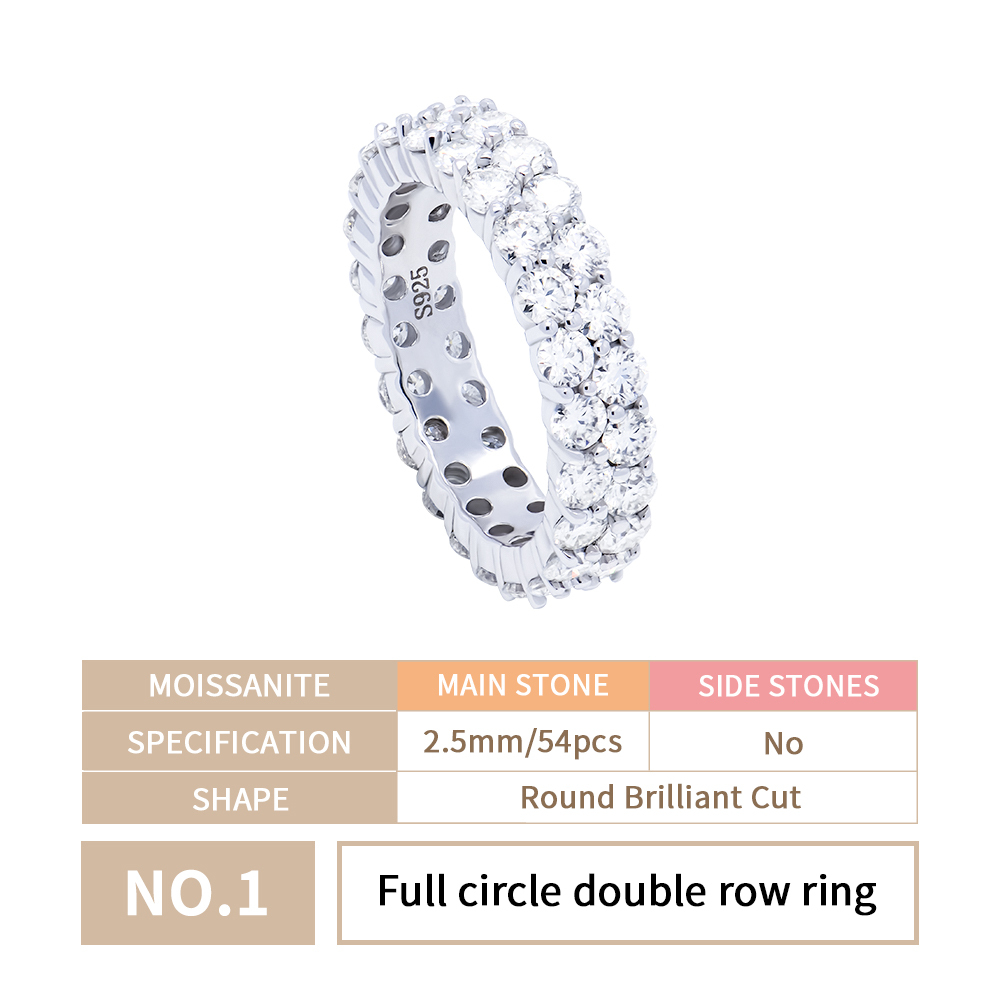 1 Full circle double row ring
