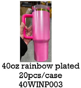 Rose color rainbow plated -20pcs- 40WINP003