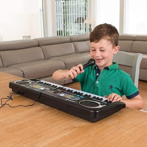 54 tuşları çok fonksiyonlu elektronik org enstrüman oyuncak mikrofon ile sıfır temel öğrenme için taşınabilir klavye piyano - Product Image 4