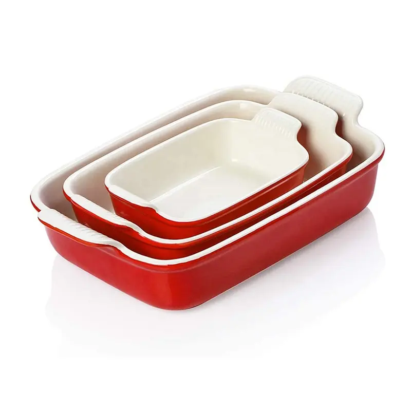 Набор фарфоровой посуды для ежедневного использования, керамическая прямоугольная посуда для выпечки, кастрюли, торта, ужина, кухни, банкета