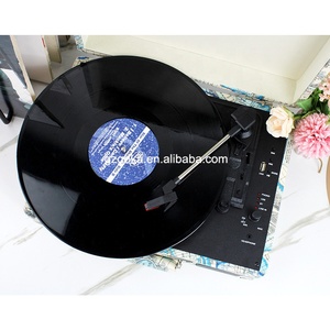 Tocadiscos gramófono tocadiscos Reproductor de discos de vinilo vertical actualizado con diente azul - Product Image 6