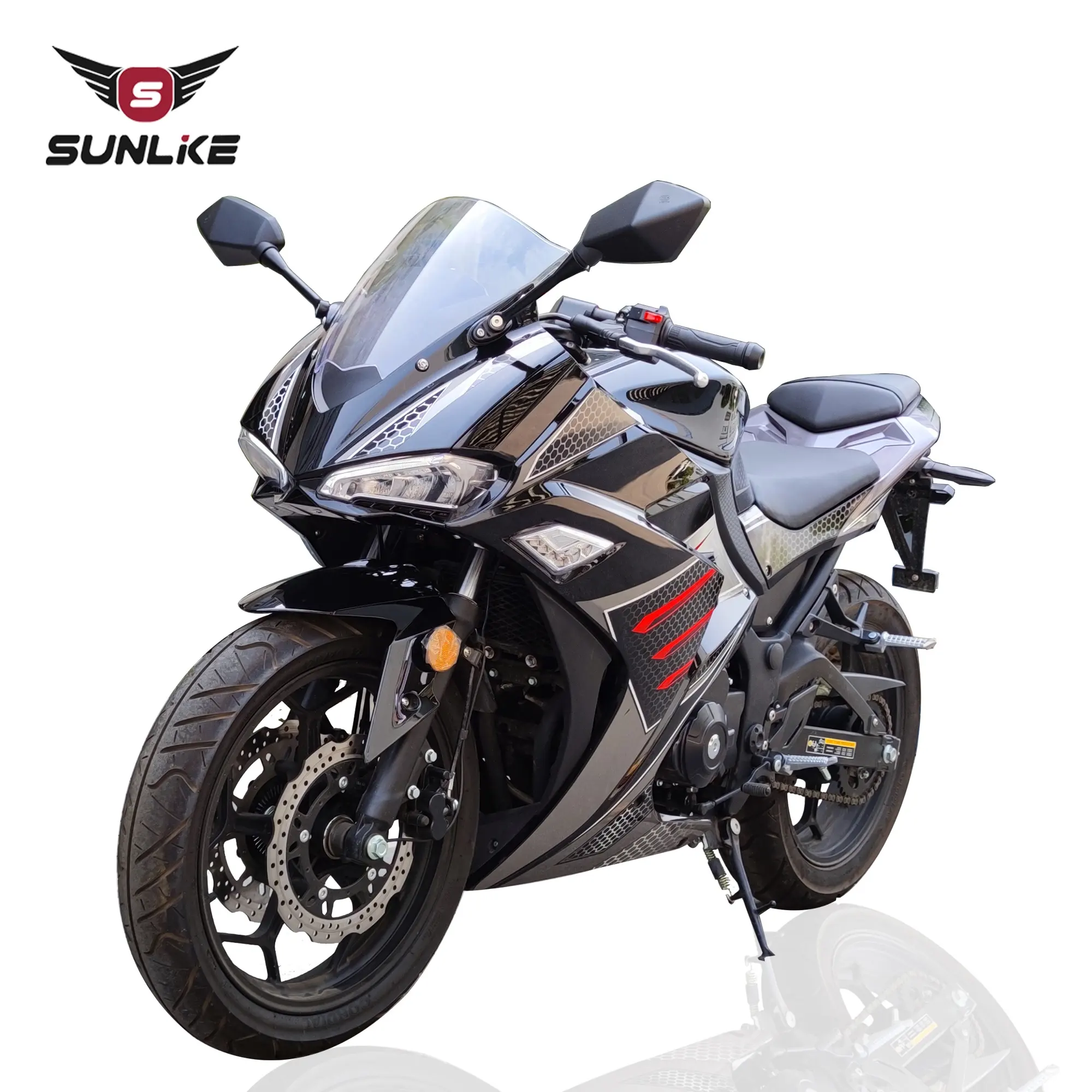 Toptan 2 silindir 6 hız 250cc 400cc motor motor su soğutma sokak yarışı benzinli motosiklet yetişkinler için