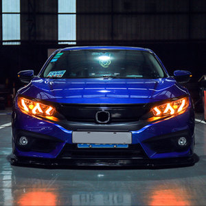 Civic X G10 için farlar 2016-2021 Sedan Hatchback Lamborghini tipi LED DRL koşu dönüş sinyal ışığı Led projektör - Product Image 6