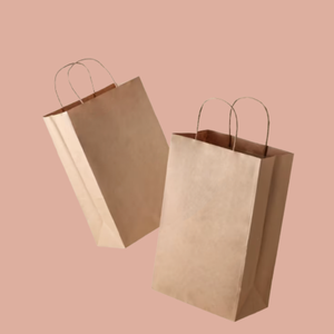 Bagasse tas hadiah rumput laut kertas kraft kardus tas kertas dapat ditutup kembali kecil - Product Image 3