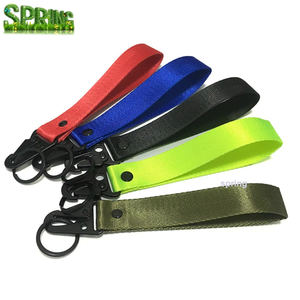 Naylon bilek kayışı ve kısa kordon kartal toka karabina özelleştirilebilir Logo ile özel siyah mor Camo anahtarlık - Product Image 5