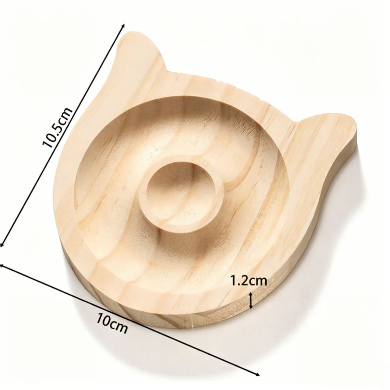 Assiette à Bracelets en Bois - Chat