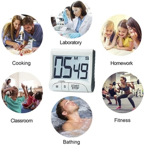 Digital Kitchen Timer & Stoppuhr Bold Digits Einfache Bedienung Lauter Alarm Magnetischer Ständer zum Kochen und Klassen zimmer - Product Image 3