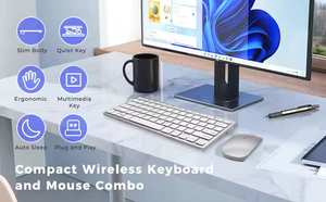 2.4GHz Silent Wireless <strong>Keyboard</strong> and <strong>Mouse</strong> Combo 78keys Mini <strong>Mouse</strong> Teclado Y Para Celular for Desktop Application - Product Image 5