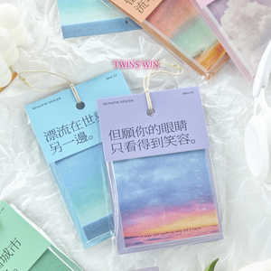 可悬挂的彩色笔记本，用于天空笔记夜光信息纸手持式基本材料分类帐记事本 - Product Image 4
