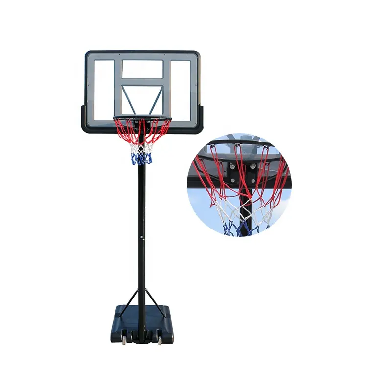 A-100321AL Adjustable Outdoor Professional Standard Moveable PE Basketball Stand Hoop For Adult / Children
