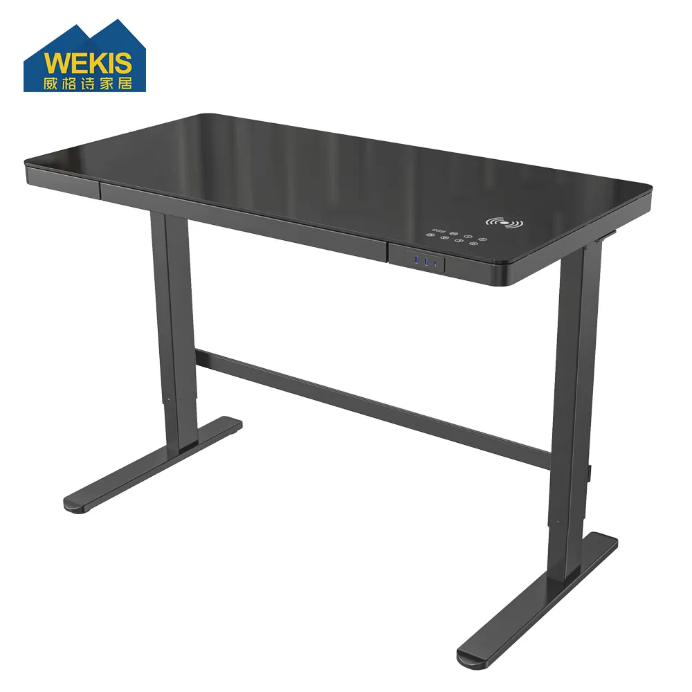 Sit Stand Desk Intelligente Kantoor Hoogte Verstelbare Bureau Metalen Werken Separat Motor Tafel Basis Elektrische Zitten Staande Bureau Frame