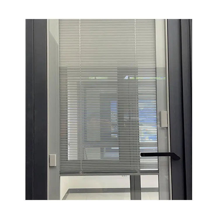 Ulianglass Thermal Break Aluminum Exterior French Doors Design French Hinged Glass Door