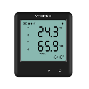 Higrómetro con pantalla LCD Digital Yowexa, registrador de datos PDF de temperatura de humedad Bluetooth con sondas de temperatura externa - Product Image 1