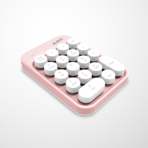 AJAZZ-teclado numérico inalámbrico de 18 teclas, Mini teclado numérico delgado portátil de tamaño completo con receptor USB