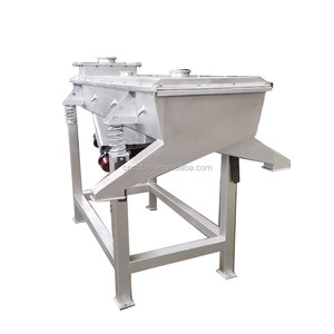 Pantalla de vibración lineal rectangular de acero inoxidable Industrial de gran capacidad con motor para granos de cacao - Product Image 4