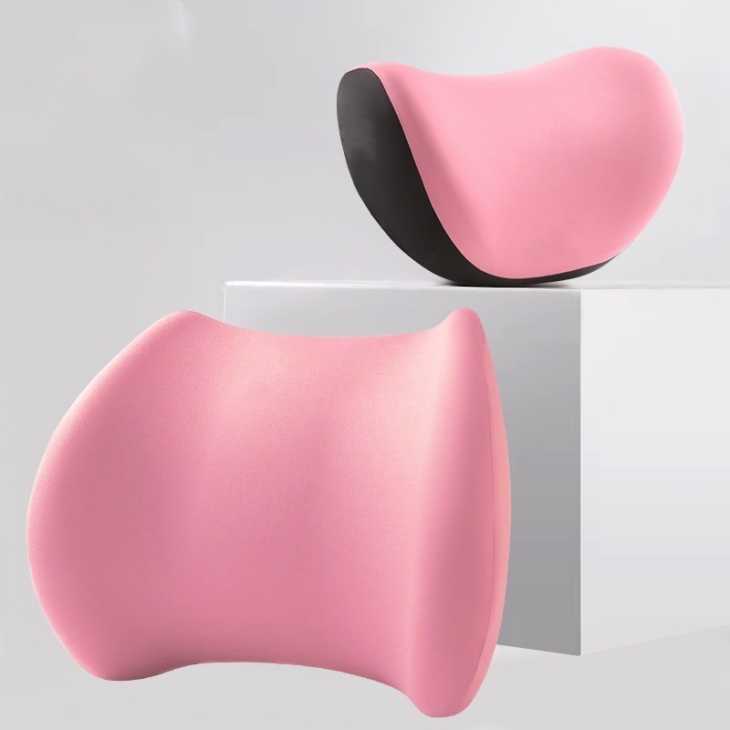 Pink Headrest and Lumbar Support Set