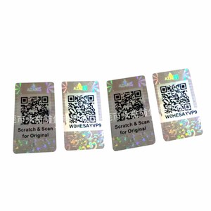 Pegatina autoadhesiva de impresión profesional, holograma de cifrado, etiqueta de seguridad, holograma láser con código QR/código de barras - Product Image 1