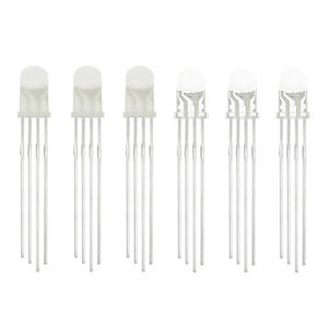 5MM colori colori RGB trasparente quadrupede LED perline F5 colore pieno comune negativo positivo comune LED Plug-In tubo luminoso - Product Image 2