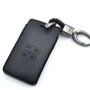 Wholesale Leather Car Remote <strong>Key</strong> Shell Fob Cover Case for Renault Laguna <strong>Espace</strong> 2 Buttons Car Keychain Protection Case - Product Image 1