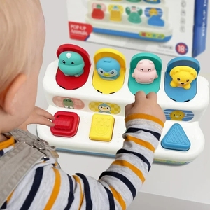 2024 fabrika toptan eğitici oyuncaklar Pop Up hayvanlar düğme oyunu Popup bebek geliştirme oyuncaklar bebek öğretici oyuncaklar - Product Image 2