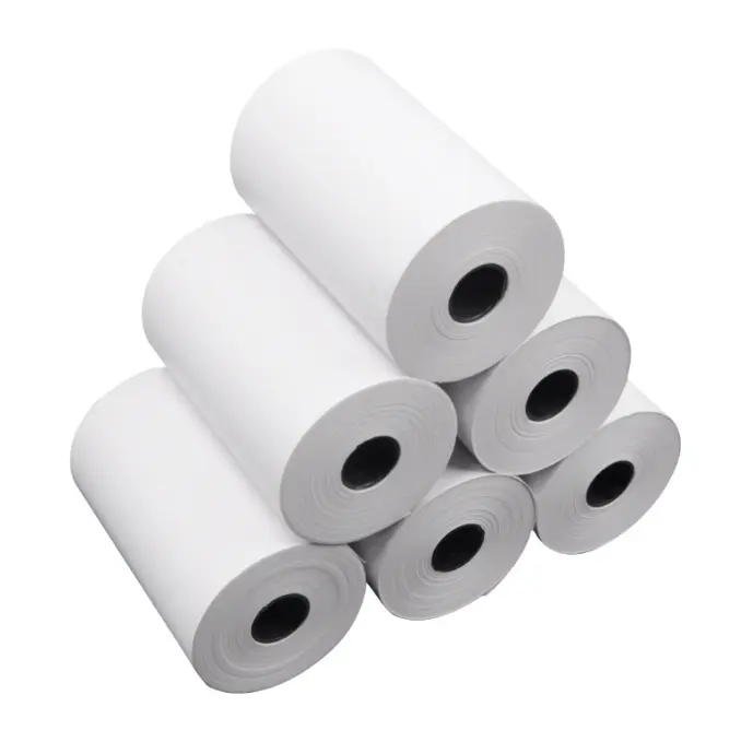 Rollo de papel térmico qiyin rollo de papel térmico 80x80 rollo jumbo de papel térmico