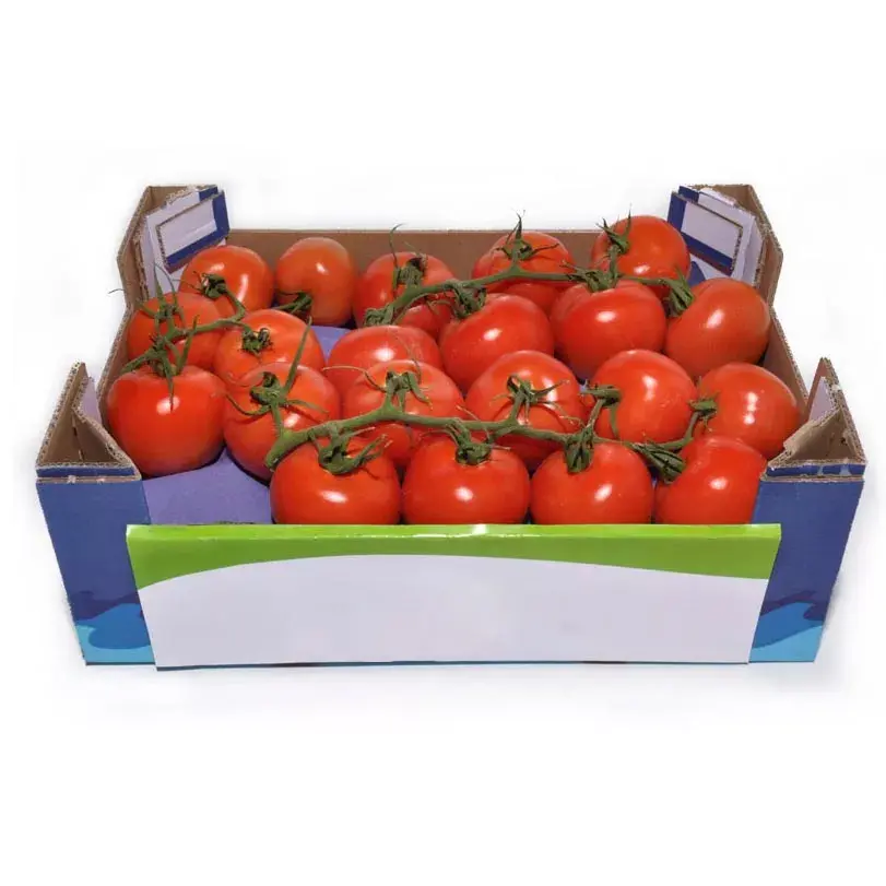 Großhandel Free Design Früchte Tomaten karton Bananen Verpackungs schachteln Wellpappe Tomaten schachteln Verpackung Karton Versand karton