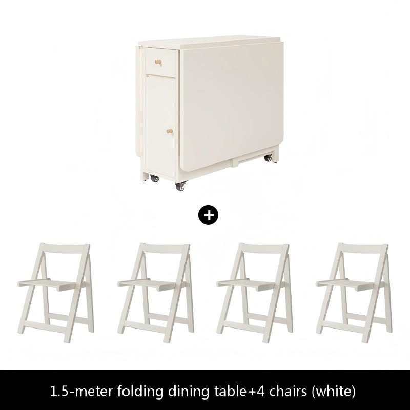 White + 4 Chairs