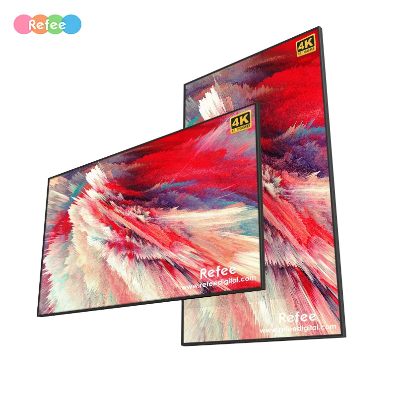4K QLED Electronic lcd advertising video display digital screen TV digital signage screen