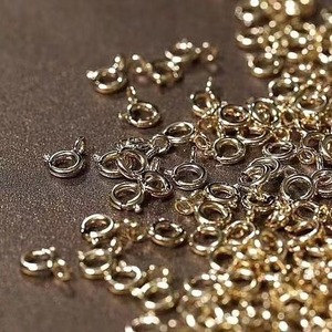 K Gold Spring Ring <strong>Clasp</strong> <strong>Manufacture</strong> 22K\18K\14K\10K\9K\925 Silver\<strong>Brass</strong> Spring Ring <strong>Clasp</strong> OEM Customization - Product Image 1
