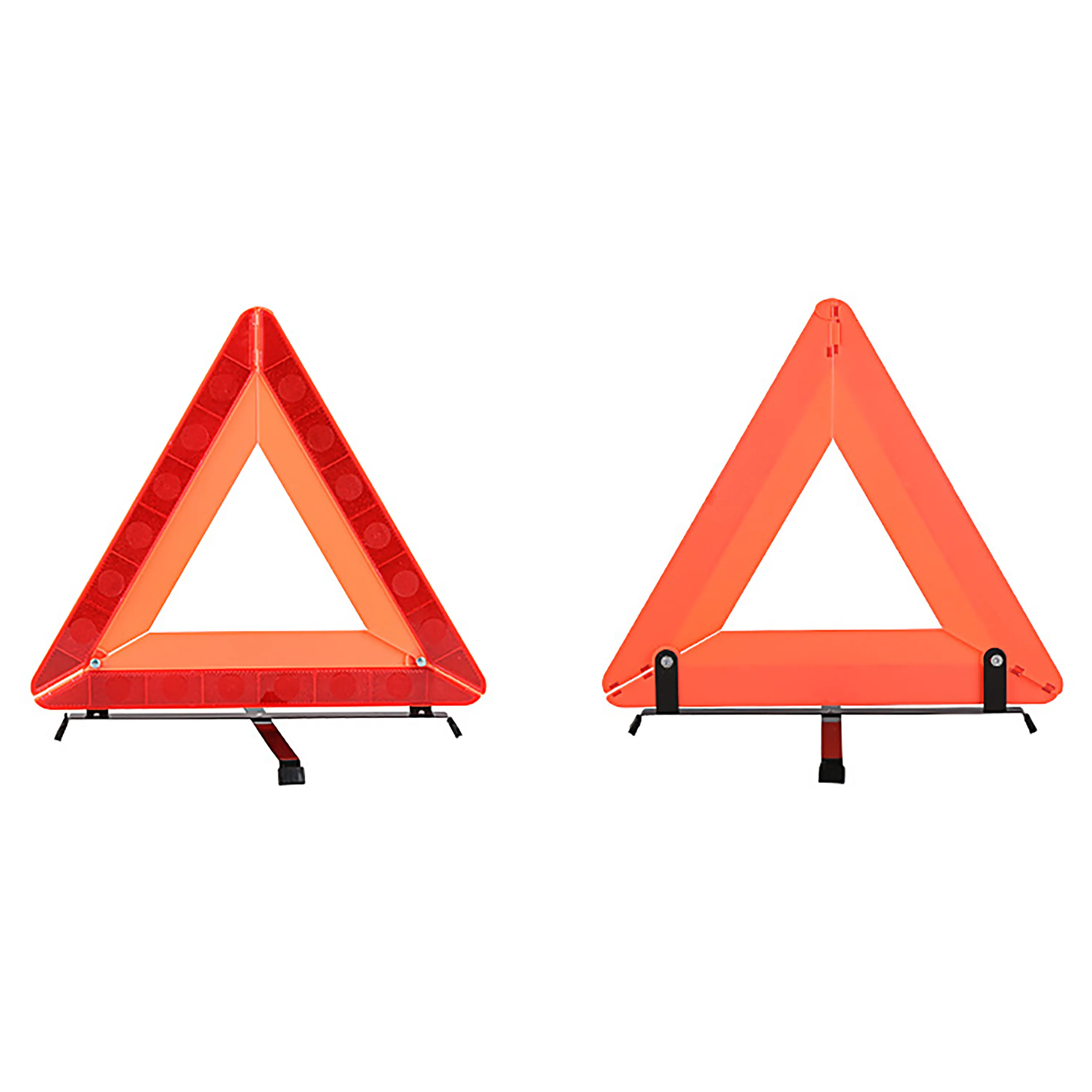 מתקפל אזהרת משולש בטיחות חירום רעיוני להפסיק מפגע אדום סימן כביש תנועה משולש חצובה
