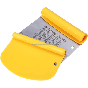 Băng ghế dự bị scraper & Chopper 2 pcs thép không gỉ bột scraper Pastry scraper bánh pizza và bột cắt với quy mô đo - Product Image 6