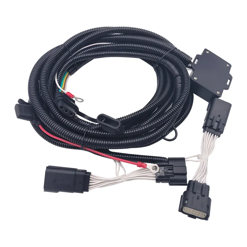 Arnés de cableado eléctrico para coche, accesorio personalizado con soporte PCB Fues, telares de cableado para remolque de coche