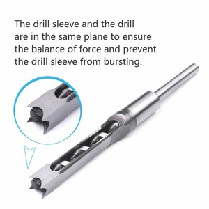 4Pcs Square Hole Auger Drill <strong>Bits</strong> Wood Mortising <strong>Chisel</strong> <strong>Set</strong> Square Hole Drill <strong>Bits</strong> Extended Saw Woodworking Drill Tools