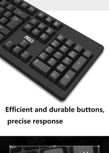 Venta al por mayor de fábrica, conjunto combinado de teclado y ratón USB con cable para ordenador, impermeable, ergonómico, para oficina, PC, teclado, ratón, combos - Product Image 6