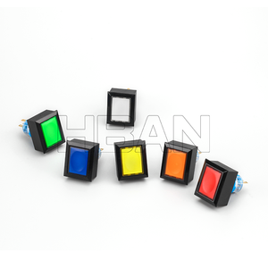 Price Economical 1no1nc 3 Pin <strong>Push</strong> <strong>Button</strong> Led 22mm Plastic <strong>Illuminated</strong> <strong>Rectangular</strong> Switch for Equipment Control - Product Image 2