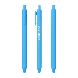 定制徽标印刷中性笔，带多种颜色可伸缩软橡胶点击塑料笔 - Product Image 2