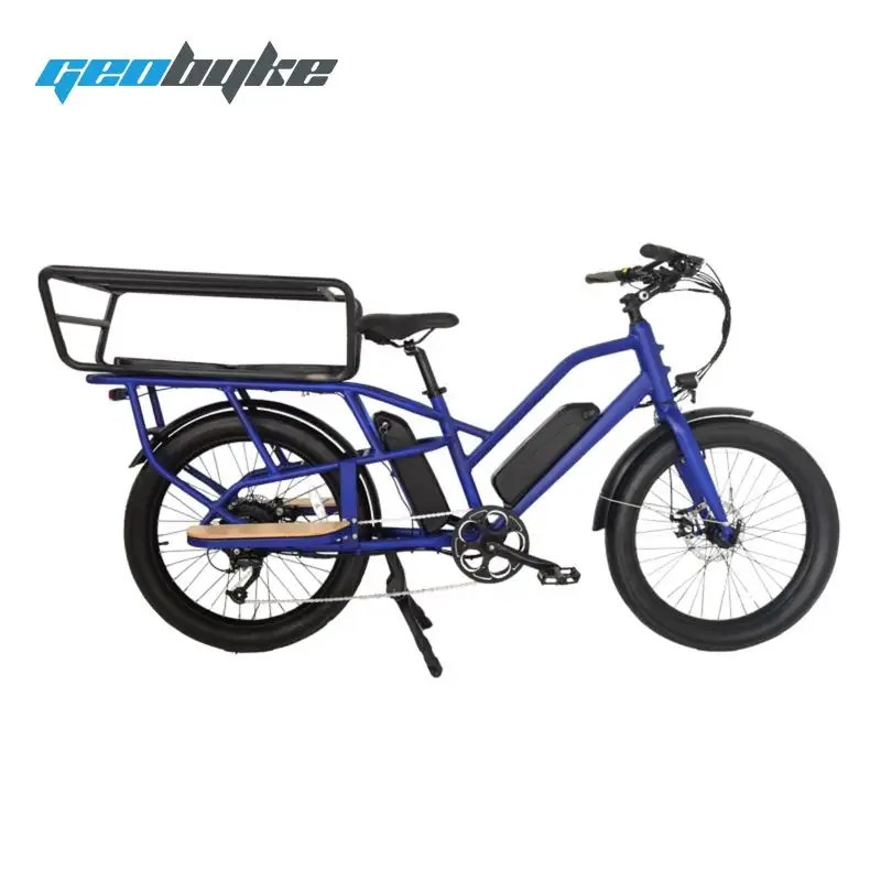 Bicicleta eléctrica de carga con pantalla Led de 48v y 500w para adultos, marco de aleación de aluminio de 7 velocidades, 2 ruedas